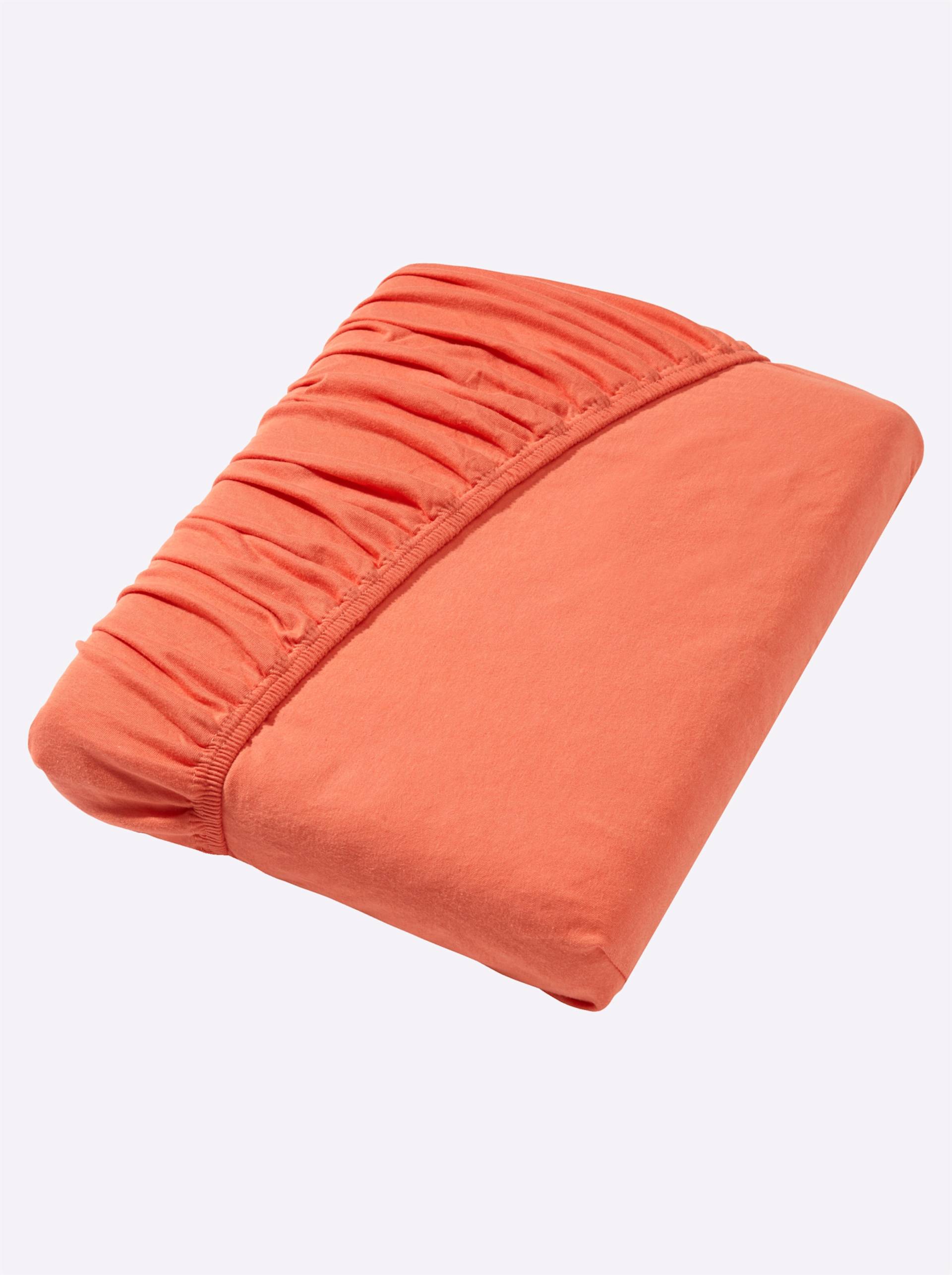 Spannbetttuch in mandarine von wäschepur von wäschepur