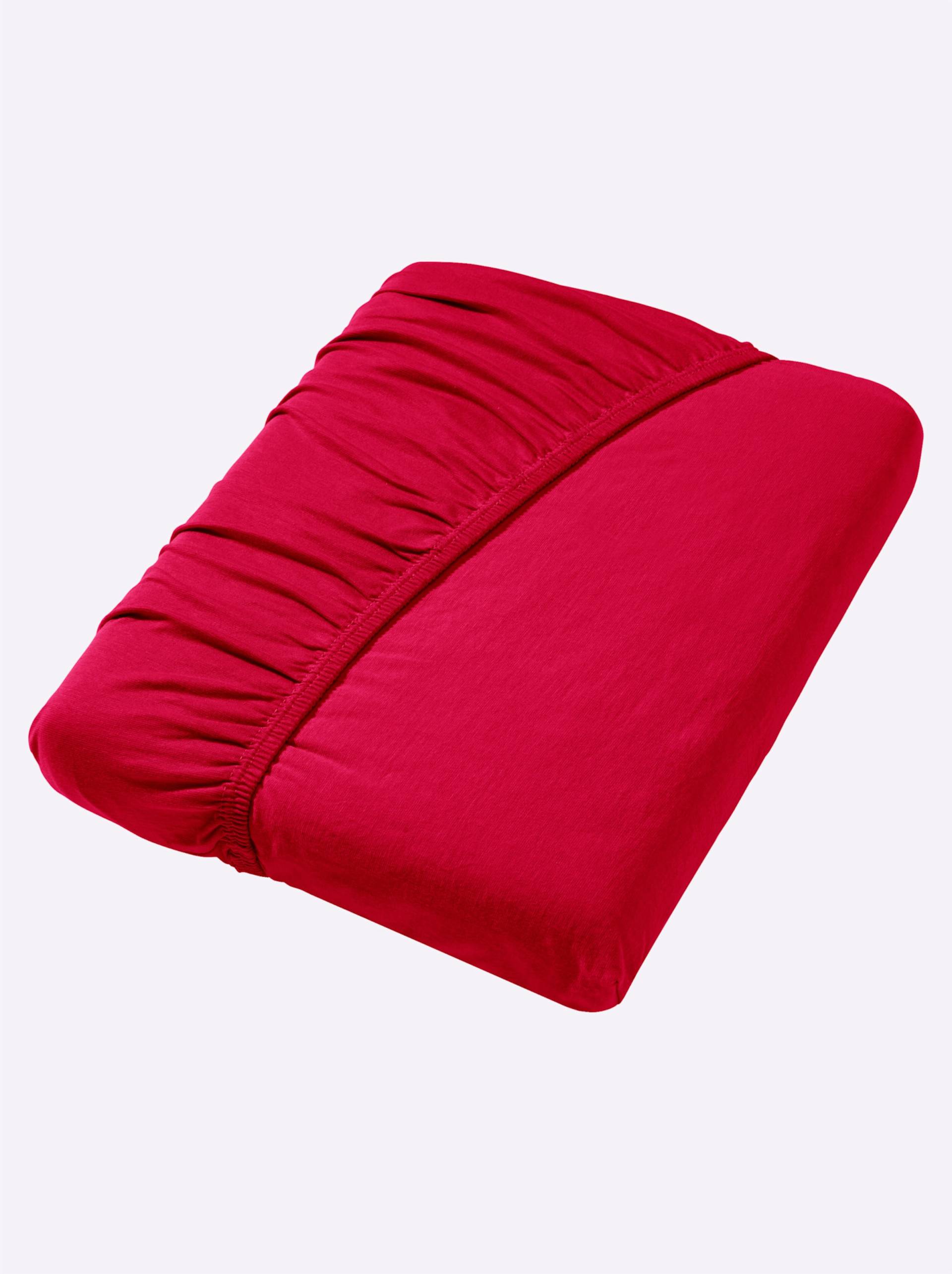 Spannbetttuch in rot von wäschepur von wäschepur