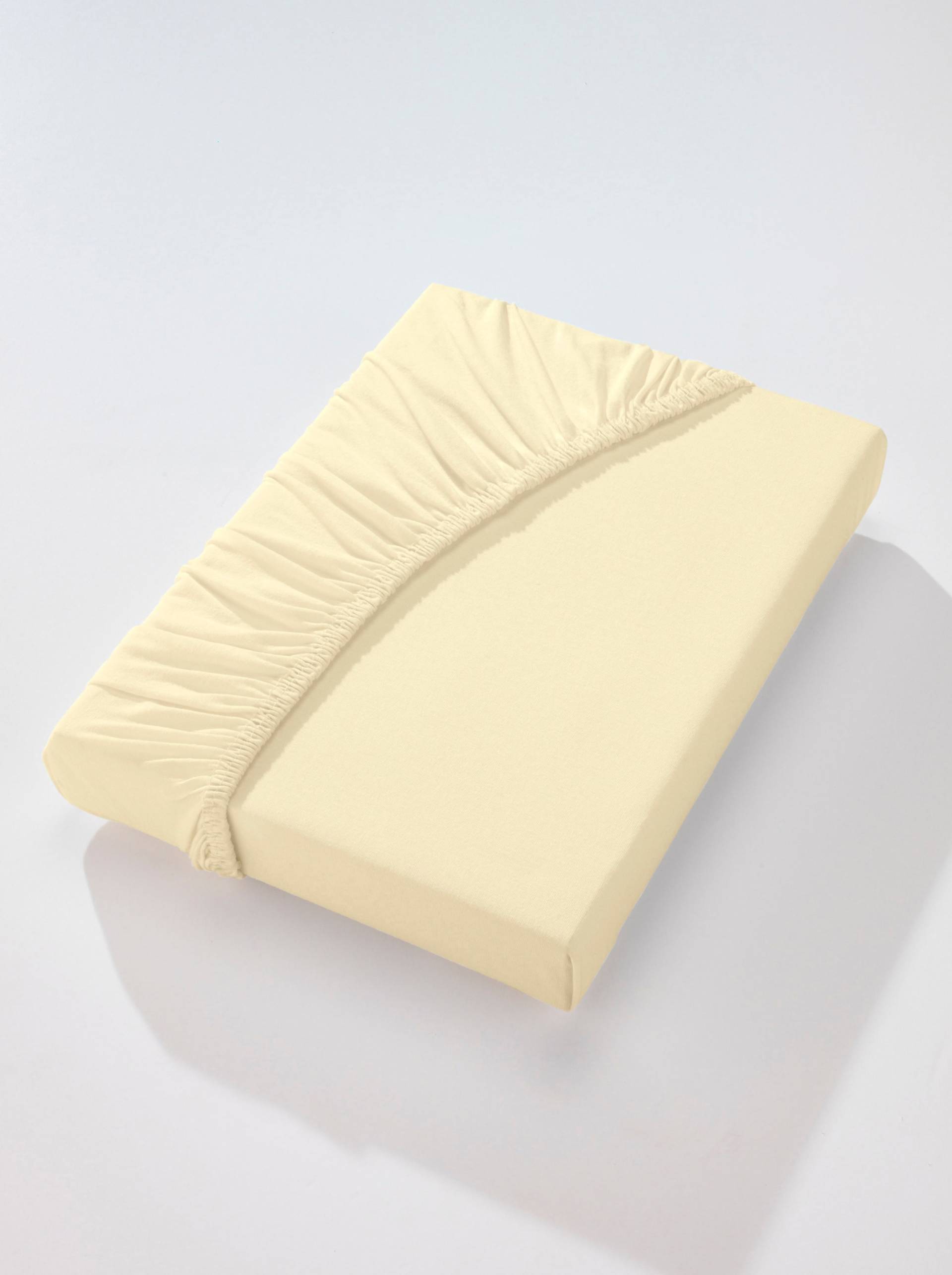 Spannbetttuch in vanillegelb von wäschepur von wäschepur