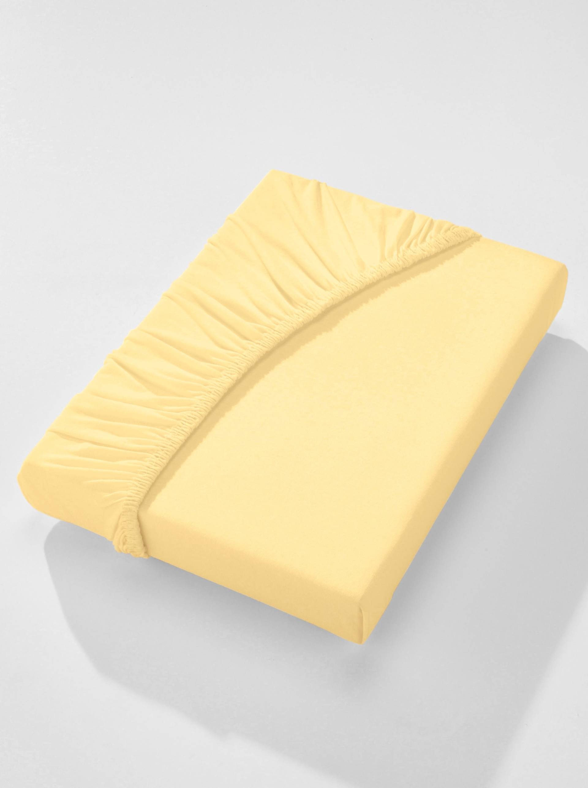 Spannbetttuch in vanillegelb von wäschepur von wäschepur