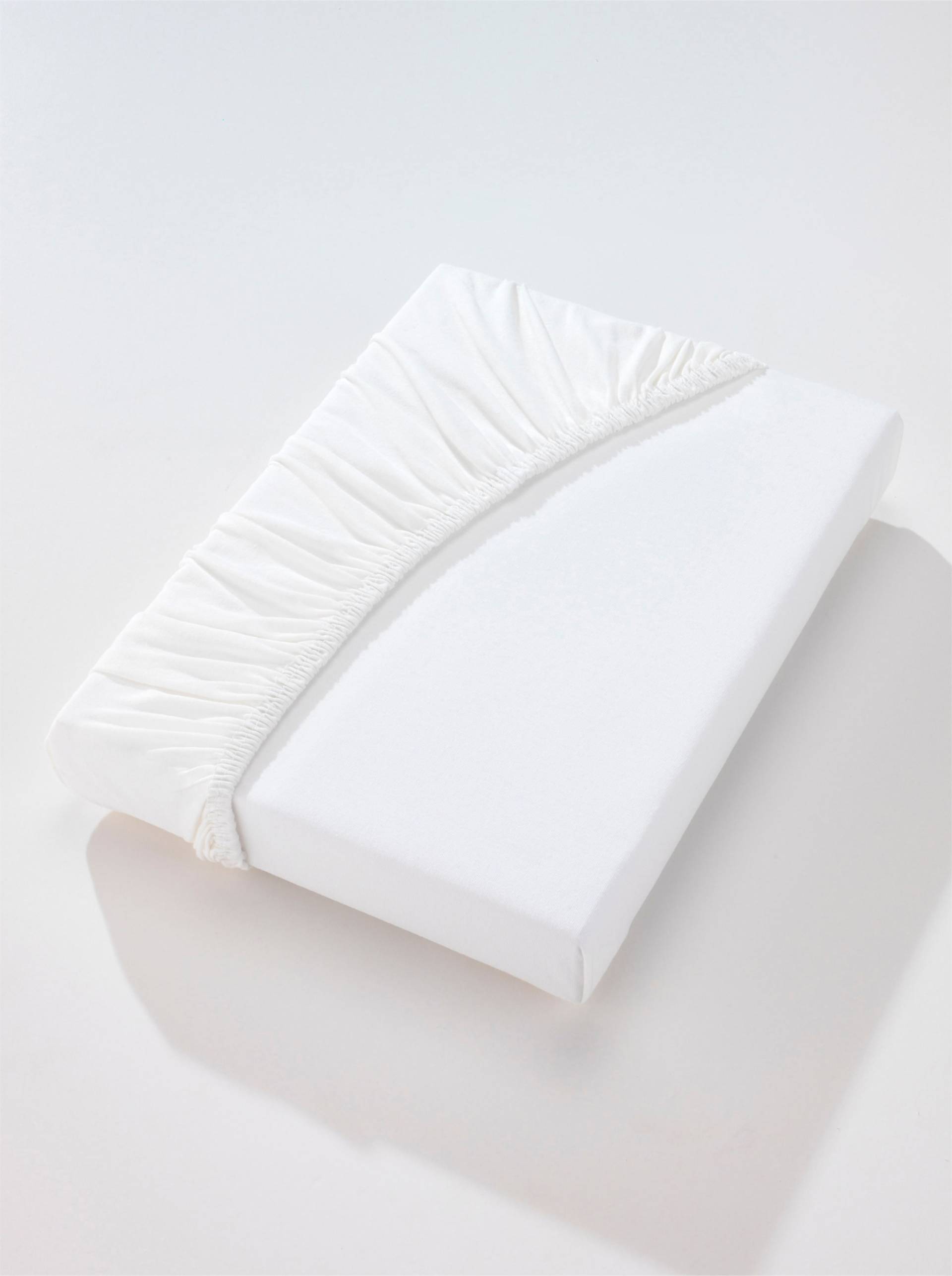 Spannbetttuch in weiß von wäschepur von wäschepur