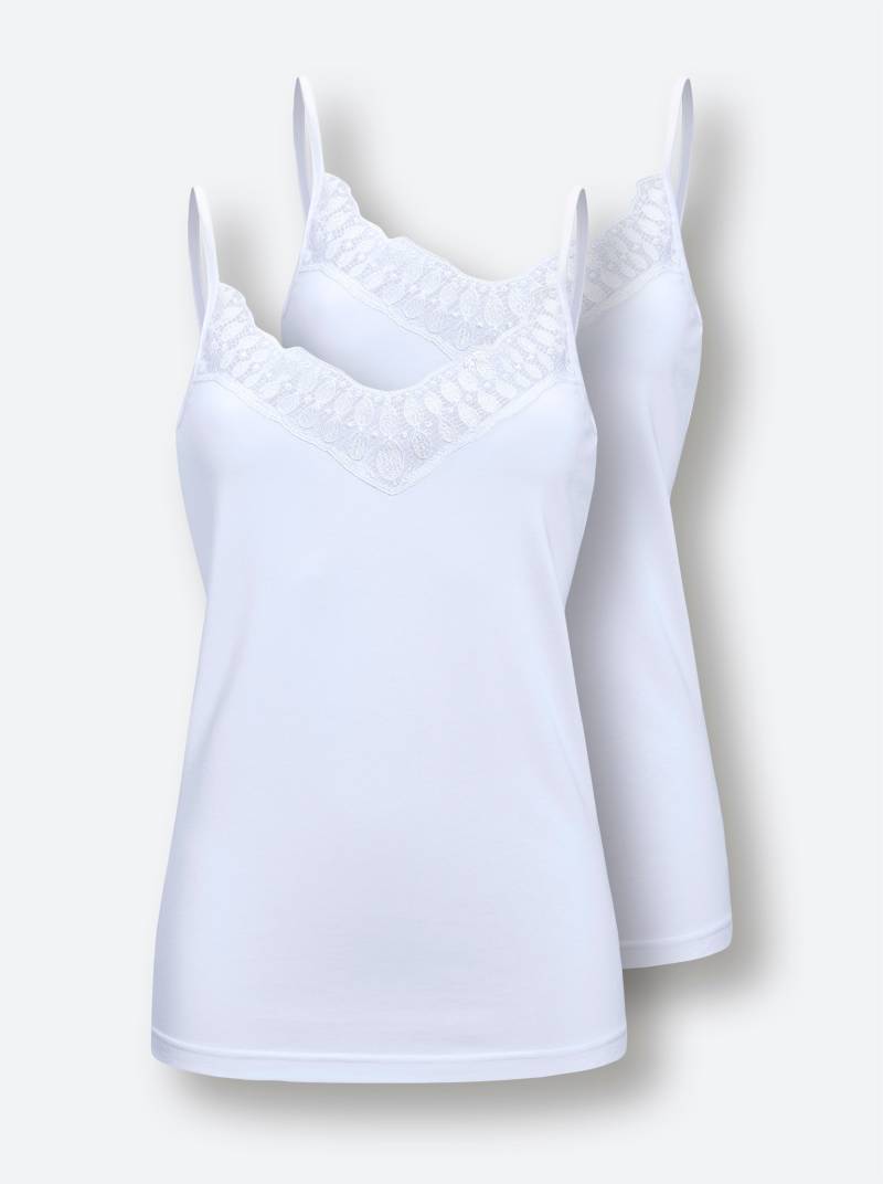 Trägerhemd in weiß von wäschepur von wäschepur