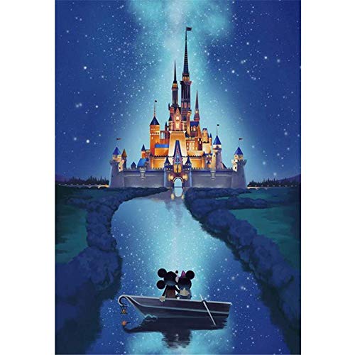 wairboo DIY 5D Diamant Malerei Kits für Disney Dream Castle Diamond Painting Full Drill Kristall Strass Stickerei Kreuzstich Arts Craft Dekoration für Home Wall Decor-Square Drill,50x70cm B4101 von wairboo