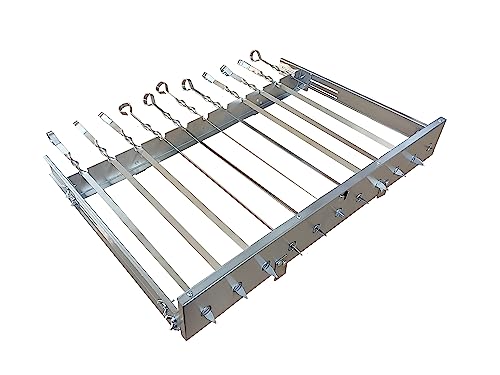 Neu walexo Spießdreher (universell), incl. 11 Edelstahlspieße mit verschiedenen Motoren (ohne Motoren) von walexo
