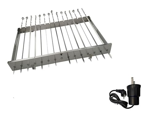 Neu walexo Spießdreher (universell), incl. 15 Edelstahlspieße mit verschiedenen Motoren (mit E-Motor 230V/50H/4W) von walexo