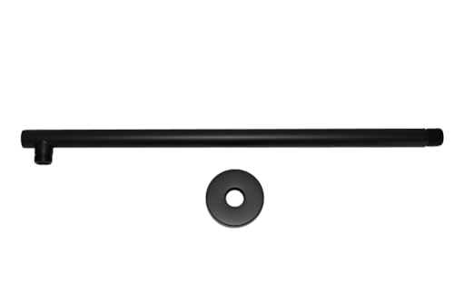 walexo Dusche Duscharmaturen Wandhalterung Deckenhalterung Rund in Schwarz/Matt (Wandhalterung (WH-R02-S) von walexo