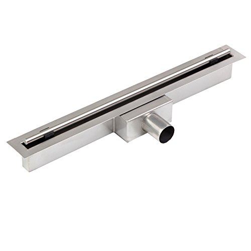 walexo Duschrinne Slim Bodenablauf Ablaufrinne Abflussrinne Duschablauf befliesbar (RUND, 900 x 70 mm) von walexo