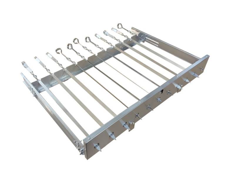 walexo Grillspieß Spießdreher (universell), incl. 11 Edelstahlspieße und Motoren von walexo