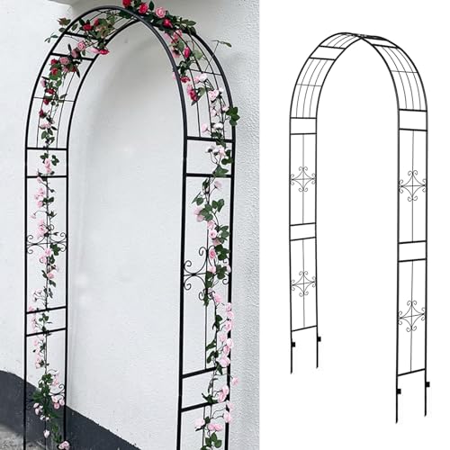 Gartenbogen für Kletterpflanzen Rosenbogen aus Metall Torbogen Garten Stabiler Rankbogen Garten Rankgitter Rankhilfe Pergola für Hinterhof Rasen Veranda Party Hochzeit von walisk