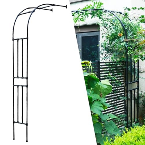 Rankgitter Rosenbogen aus Metall Gartenbogen Spalier Torbogen Rankhilfe für Kletterpflanzen und Rosen Rankbogen Pergola für Rasen Patio Hinterhof von walisk