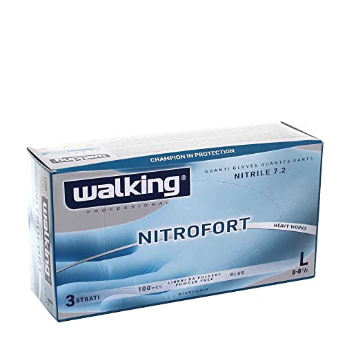 walking Nitril Einweghandschuhe Nitrofort Größe L Artikel 010253 von walking