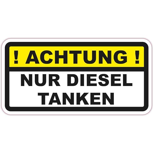 "! ACHTUNG ! NUR DIESEL TANKEN" Aufkleber Tankdeckel Warnung selbstklebender PVC Vinylaufkleber für PKW, LKW etc. "! ACHTUNG ! NUR DIESEL TANKEN" Aufkleber Tankdeckel Warnung selbstklebender PVC Vinylaufkleber für PKW, LKW etc. von wall-art-design