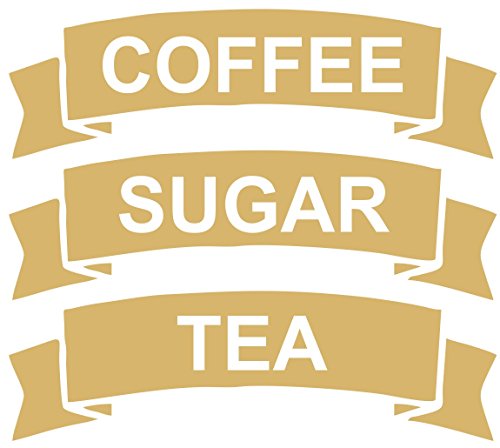 Cribbon Aufkleber/Etiketten für Tee/Kaffee/Zucker-/Zuckerglas-Aufkleber von wall art