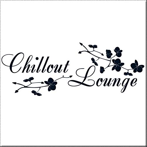 wall-refine WS-02194 | Chillout Lounge | 120 x 45 cm, schwarz, Premium Wandtattoo Wandaufkleber der Extra-Klasse, in 34 Farben und 3 Grössen erhältlich, seidenmatter Glanz von wall-refine