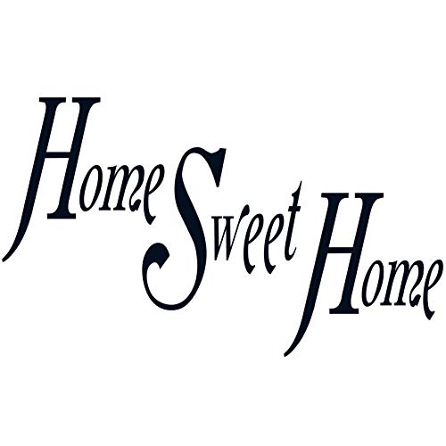 wall-refine WX-00748 | HOME SWEET HOME | 34 x 20 cm, schwarz, seidenmatt, Wandtattoo Wandaufkleber in Premium Qualität, Wanddeko Deko Tür Türaufkleber Sticker Spruch Wohnung Zuhause von wall-refine