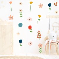 Blumen Wandaufkleber - Ablösbar & Wiederverwendbar Abziehen Und Aufkleben Blumen-Wand-Dekor von wallartdesign
