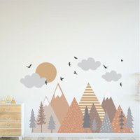 Dreieckige Wandtattoos - Kinderzimmer Wanddekor Berg Wandbild Schälen Und Kleben Berge von wallartdesign