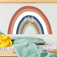 Personalisiertes Regenbogen Wandtattoo - Aufkleber Für Kinderzimmer Oder Schlafzimmer Benutzerdefiniertes Monogramm von wallartdesign