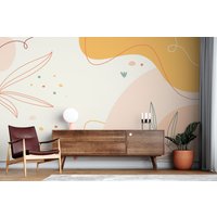 Boho Wallpaper-Boho Textur Wandbild - Abnehmbar - Peel & Stick-Wohnzimmer-Schlafzimmer Wallpaper von walldecorashop