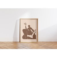 Poster Frau Silhouette Boho Wandbild von wallency