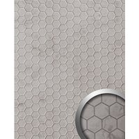 wallface Dekorpaneele, Leder Optik, glatt - grau von wallface