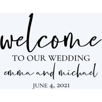 Willkommen Zu Unserer Hochzeit. Hochzeit Aufkleber. Spiegel-Aufkleber. Benutzerdefinierte Spiegel Ist Nicht Enthalten von wallopalooza