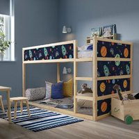 Sky Kura Bett, Planeten Kura Bett Aufkleber, Schälen Und Aufkleben, Hübsche Designs, Geschenke, Anpassbares Wandbild, Himmel Bett, Raumschiff Kunst von wallpaperfect