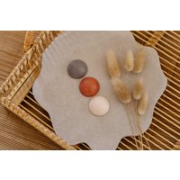Jesmonite Magnete Rund Bunt 3Er Set | Küchenmagnete Dekoration von walnutandcherry