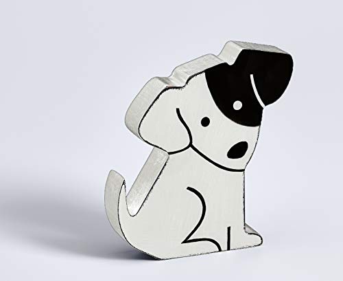 walther design Dekofigur weiss aus Holz, Hund CD199W von walther design