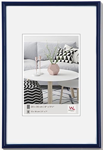 walther design Bilderrahmen blau 50 x 70 cm Galeria Kunststoffrahmen KL070H von walther design