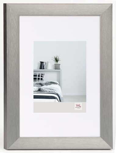 walther design Bilderrahmen stahl 21 x 29,7 cm (DIN A4) Aluminium Dokumentenrahmen Aluline AL130D von walther design