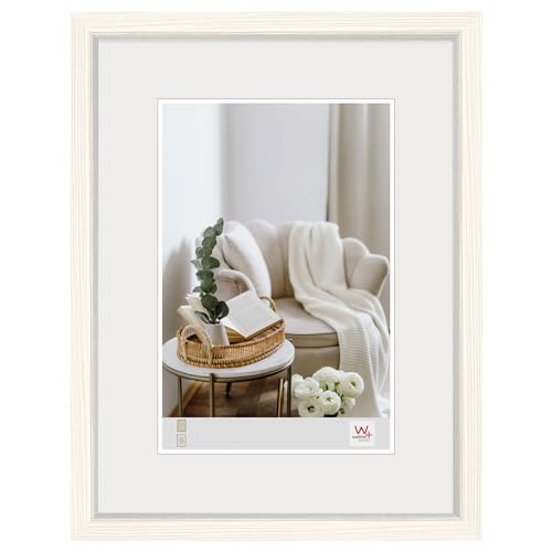 walther design Bilderrahmen 30x40 cm weiss, Hygge Holzrahmen, NC040W von walther design