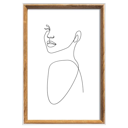 walther design Bilderrahmen Silhouette 18x24 cm, natur, Holzrahmen NW824H von walther design