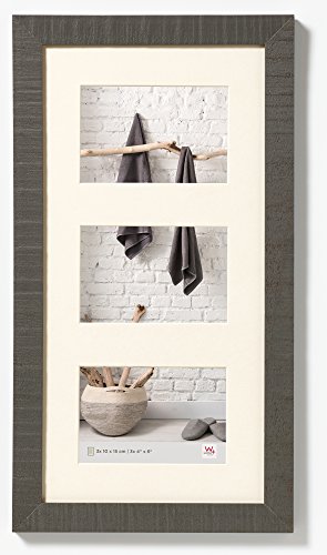 walther design Bilderrahmen grau 3x 10x15 cm Galerie mit Passepartout, Home Holzrahmen HO315D walther design Bilderrahmen grau 3x 10x15 cm Galerie mit Passepartout, Home Holzrahmen HO315D von walther design