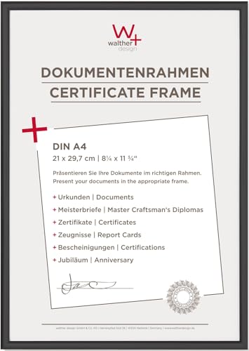 walther design Bilderrahmen personalisiert, New Lifestyle, 21x29,7 cm, Schwarz von walther design