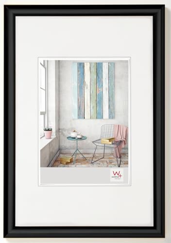walther design Bilderrahmen schwarz 70 x 100 cm Trendstyle Kunststoffrahmen KP100B von walther design