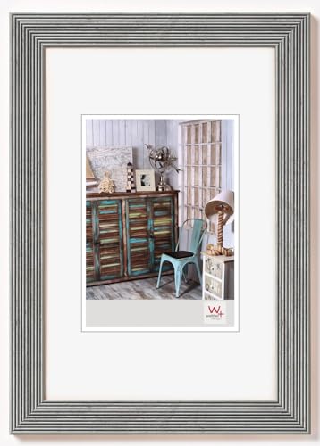 walther design Bilderrahmen silber 30 x 40 cm Grado Holzrahmen HI040S von walther design