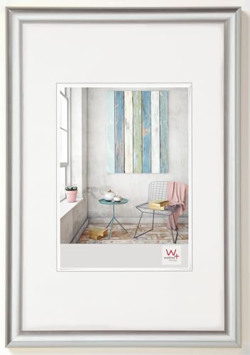 walther design Bilderrahmen silber 40 x 60 cm Trendstyle Kunststoffrahmen KP460S von walther design