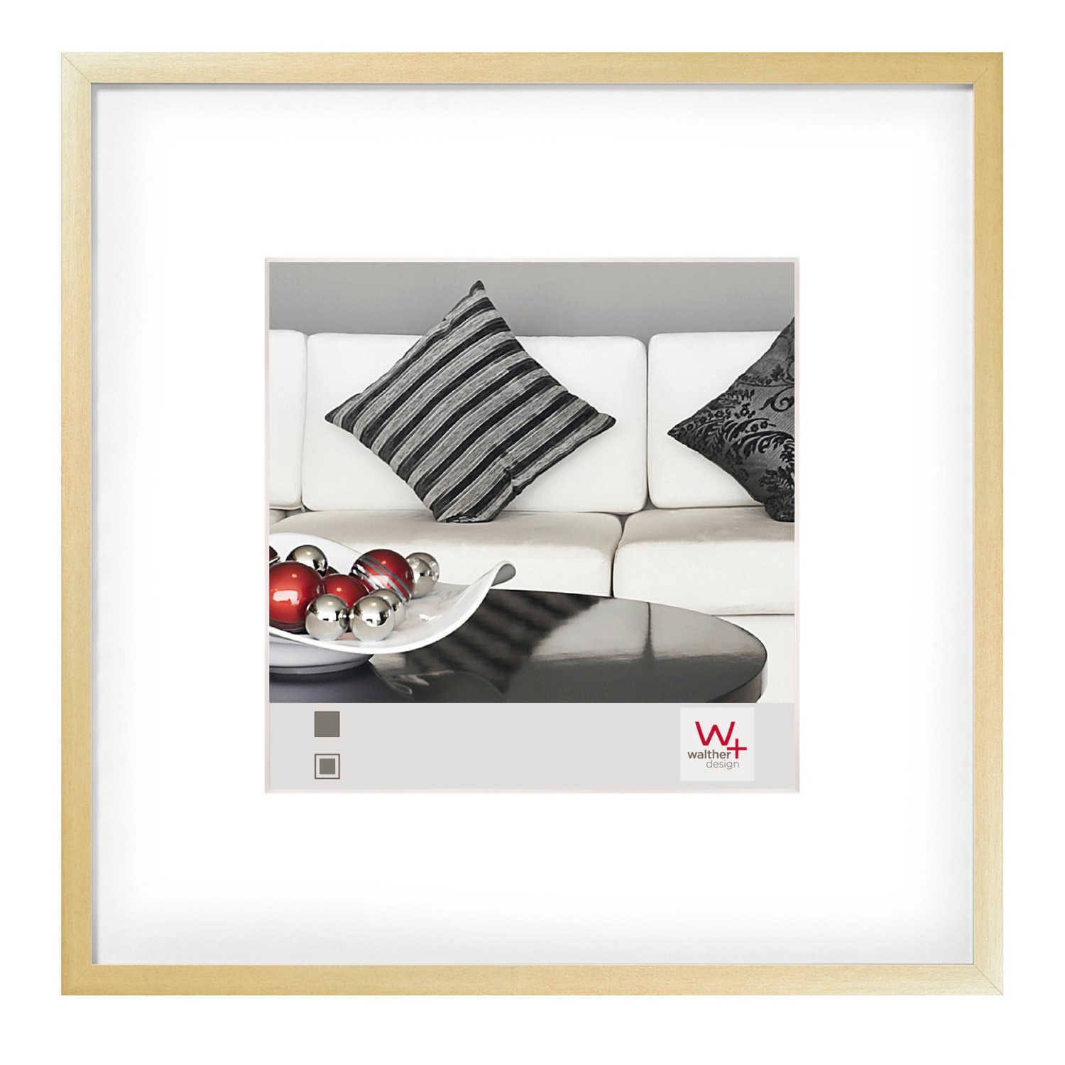 walther design Chair Aluminium Bilderrahmen Gold 20x20 cm AJ220G von walther design