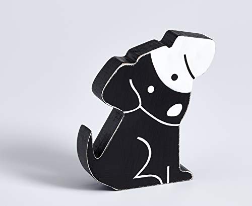 walther design Dekofigur schwarz aus Holz, Hund CD199B von walther design