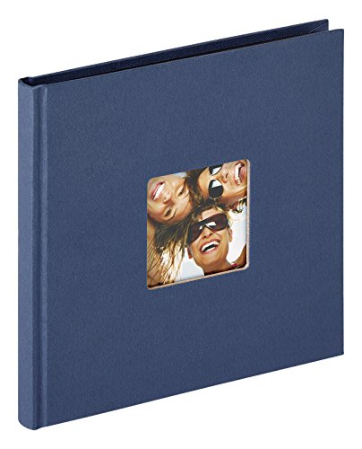 walther design Fotoalbum blau 18 x 18 cm mit Cover-Ausstanzung, Fun FA-199-L von walther design