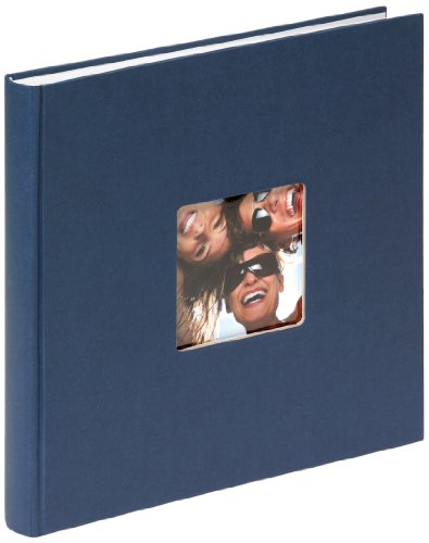walther design Fotoalbum blau 26 x 25 cm mit Cover-Ausstanzung, Fun FA-205-L von walther design