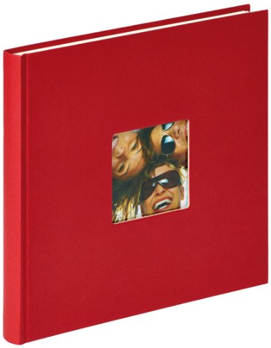 walther design Fotoalbum rot 26 x 25 cm mit Cover-Ausstanzung, Fun FA-205-R von walther design