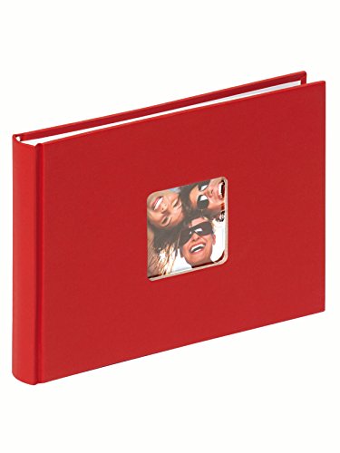 walther design Fotoalbum rot 22 x 16 cm mit Cover-Ausstanzung, Fun FA-207-R von walther design