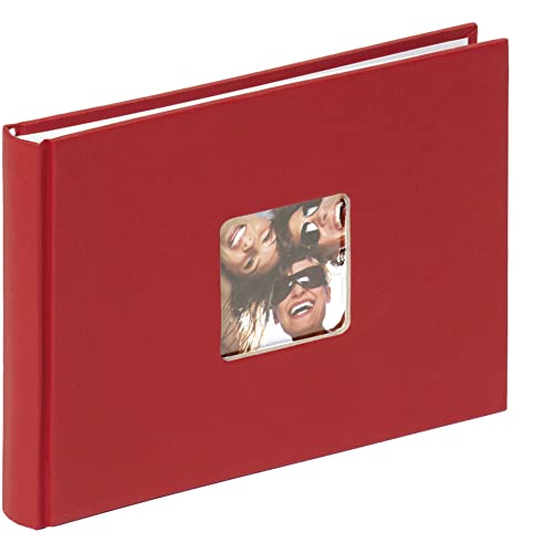 walther design Fotoalbum rot 22 x 16 cm mit Cover-Ausstanzung, Fun FA-207-R von walther design