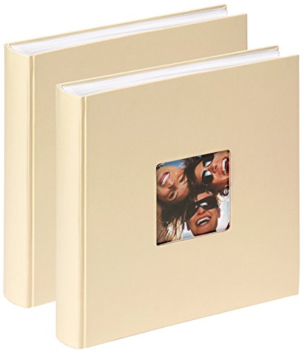 walther design Fotoalbum creme 30 x 30 cm mit Cover-Ausstanzung, Doppelpack, Fun FA-208-HD von walther design