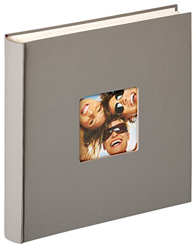 walther design Fotoalbum grau 30 x 30 cm mit Cover-Ausstanzung, Fun FA-208-X von walther design