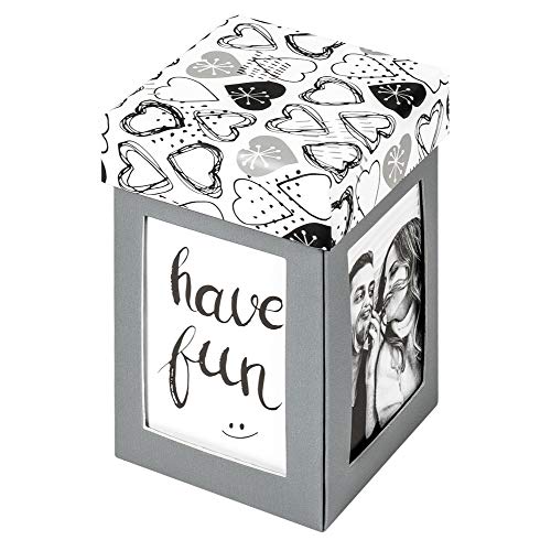 walther design Aufbewahrungsboxen grau 7,6 x 11 cm Fotogeschenkbox Surprise, Explosionsbox FB-280-D von walther design