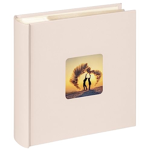 walther design Fotoalbum chamois 200 Fotos 10 x 15 cm Memo-Einsteckalbum mit Cover-Ausstanzung, Fun ME-110-W von walther design
