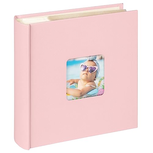 walther design Fotoalbum rosa 200 Fotos 10 x 15 cm Memo-Einsteckalbum mit Cover-Ausstanzung, Fun ME-110-BR von walther design